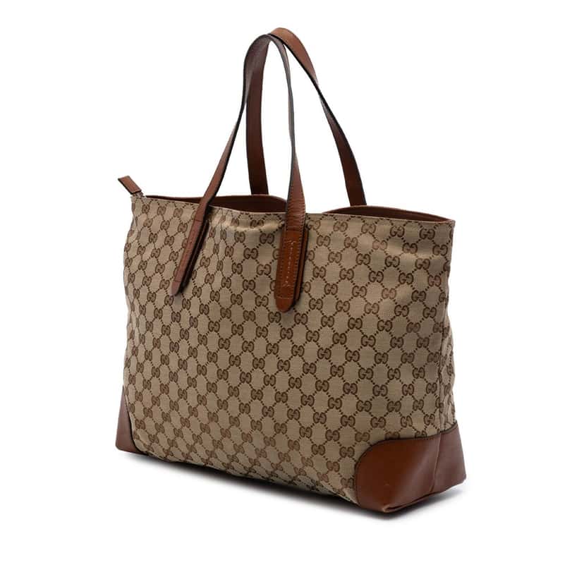 Gucci GG Canvas Web Tote Beige Very good condition - Back View