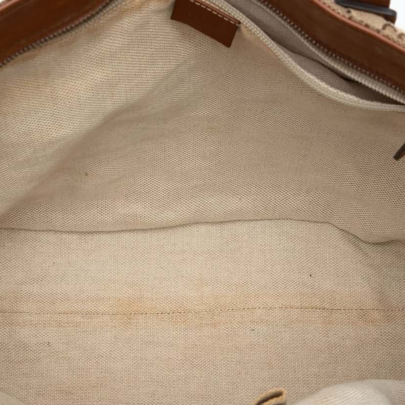 Gucci GG Canvas Web Tote Beige Very good condition - Model View