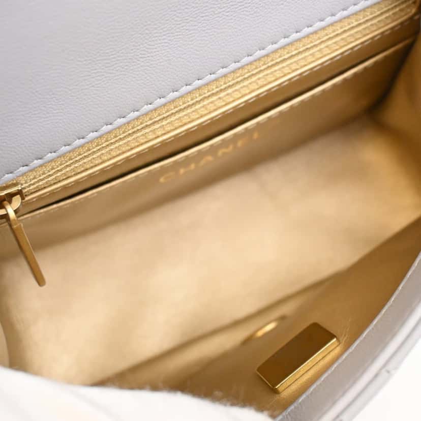 Chanel Mini Square Classic Lambskin Pearl Crush Single Flap Other Leather Very good condition - Box View