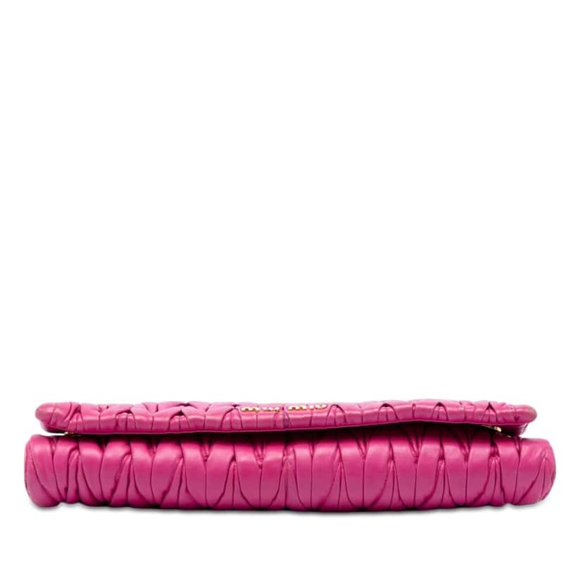 Miu Miu Matelasse Nappa Chain Shoulder Bag Pink Leather Very good condition - Inside View