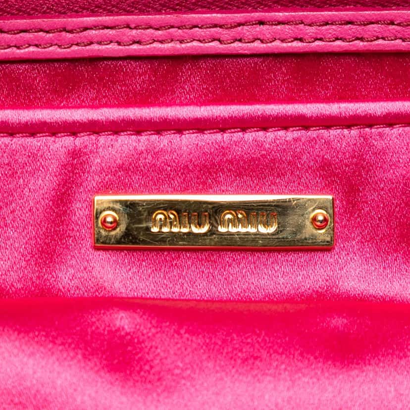 Miu Miu Matelasse Nappa Chain Shoulder Bag Pink Leather Very good condition - Box View