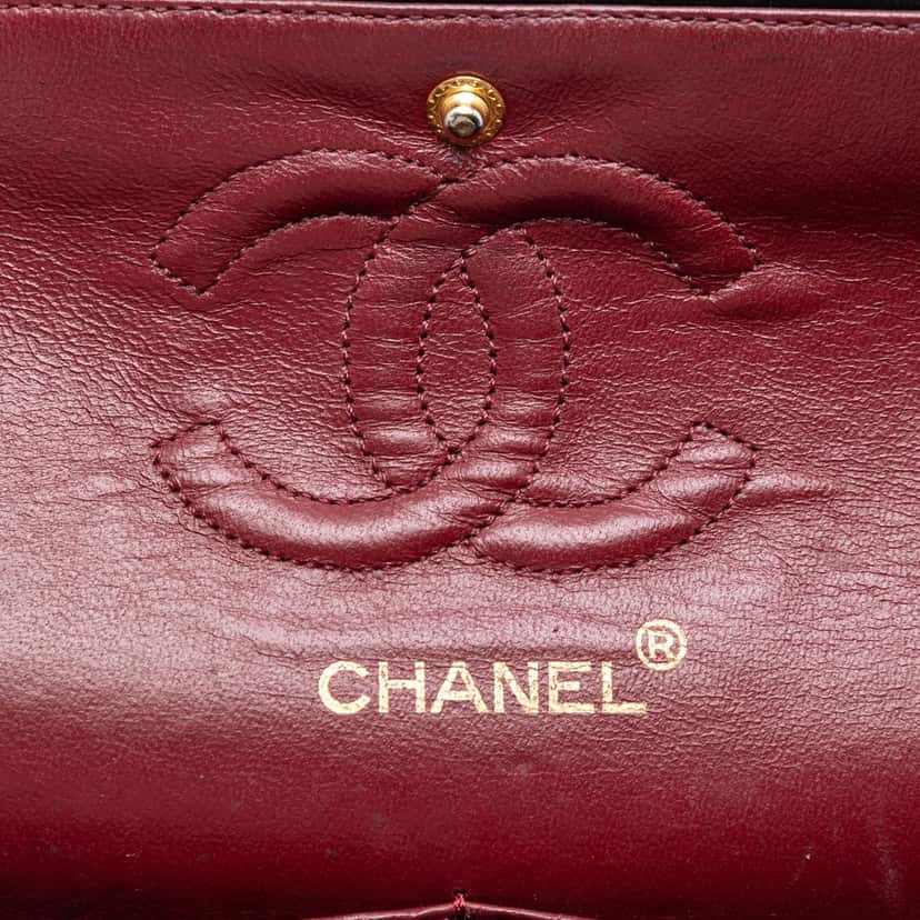 Chanel Small Classic Lambskin Double Flap Black Leather Very good condition - Box View