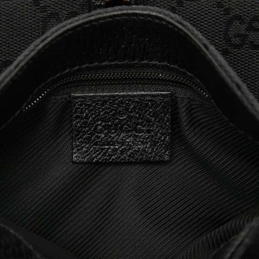 Gucci GG Canvas Jackie Belt Bag Black Very good condition - Box View