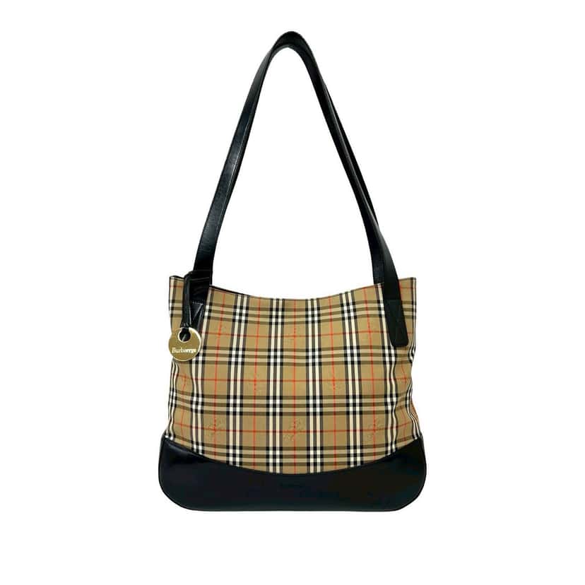 Burberry Haymarket Check Canvas Tote Beige Very good condition - Front View