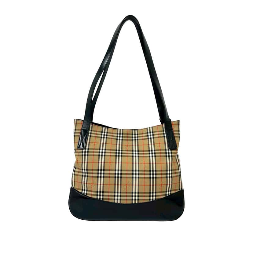 Burberry Haymarket Check Canvas Tote Beige Very good condition - Back View