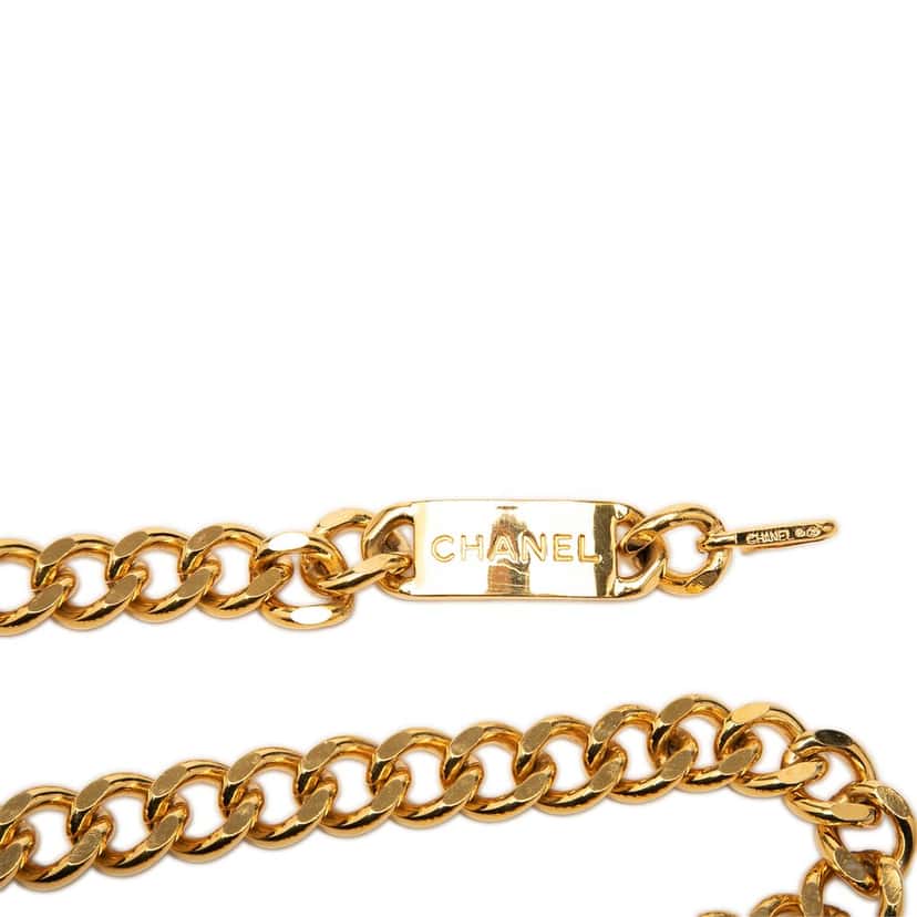 Chanel CC Gold Plated 31 Rue Cambon Medallion Chain Belt Gold Metal Very good condition - Inside View
