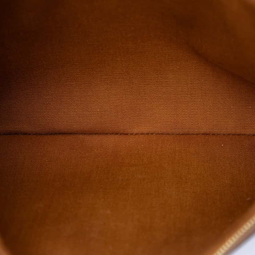 Celine Small Triomphe Coated Canvas Clutch Brown Very good condition - Model View