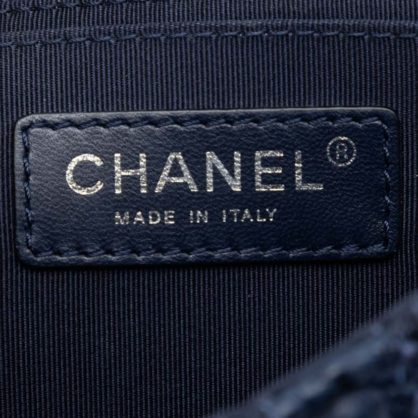 Chanel Paris Seoul Mini Crochet Lambskin Single Flap Blue Leather Very good condition - Box View