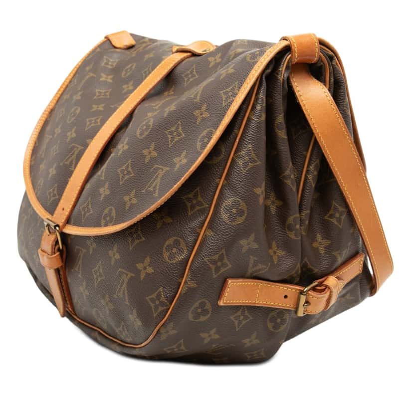 Louis Vuitton Monogram Saumur 35 Brown Very good condition - Back View