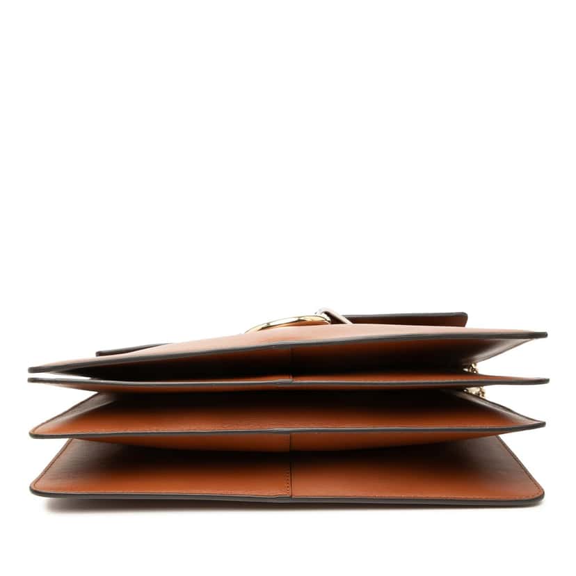 Chloé Medium Calfskin and Suede Faye Crossbody Brown Leather Very good condition - Inside View