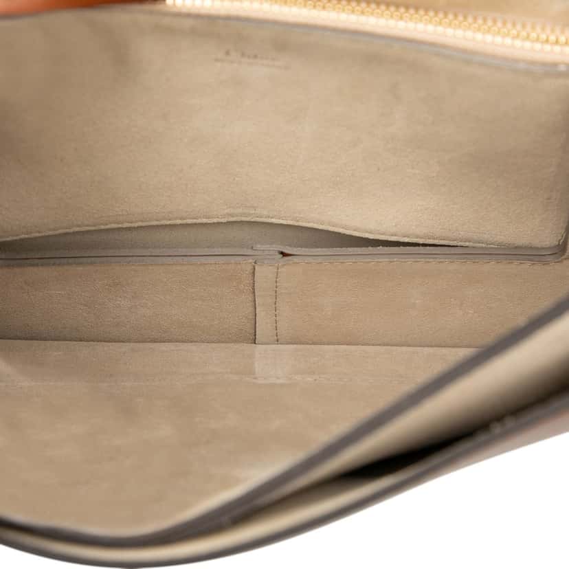 Chloé Medium Calfskin and Suede Faye Crossbody Brown Leather Very good condition - Model View