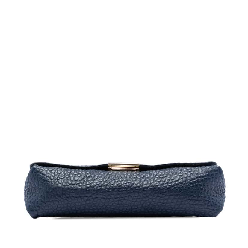 Burberry Medium Grained Calfskin Mildenhall Crossbody Blue Leather Very good condition - Inside View