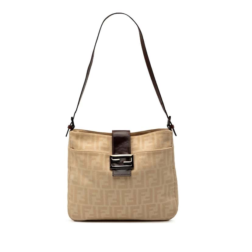 Fendi Zucca Canvas Shoulder Bag