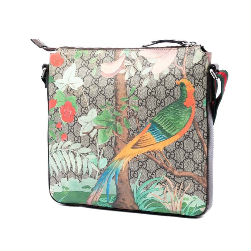 Gucci GG Supreme Web Tian Crossbody Beige Very good condition - Back View