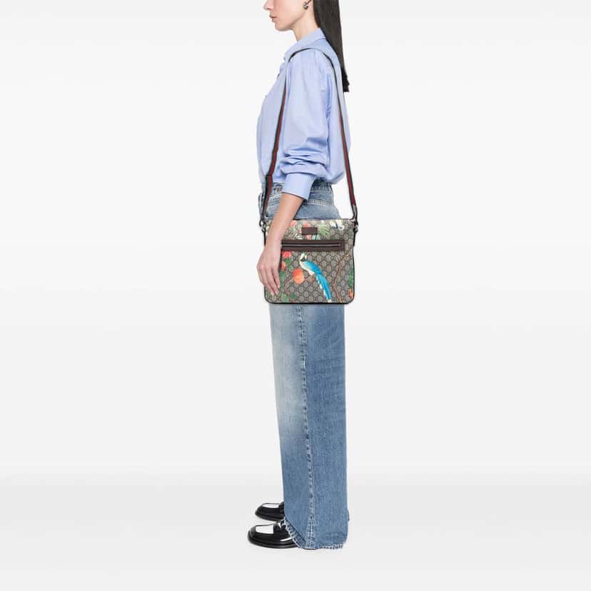 Gucci GG Supreme Web Tian Crossbody Beige Very good condition - Box View