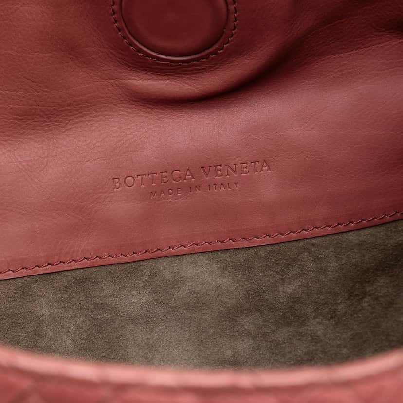 Bottega Veneta Nappa Intrecciato Expandable Hobo Red Leather Very good condition - Box View