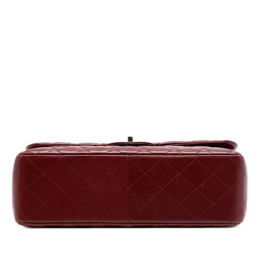 Chanel Jumbo Classic Lambskin Double Flap Red Leather Very good condition - Inside View
