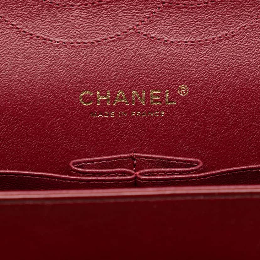 Chanel Jumbo Classic Lambskin Double Flap Red Leather Very good condition - Box View