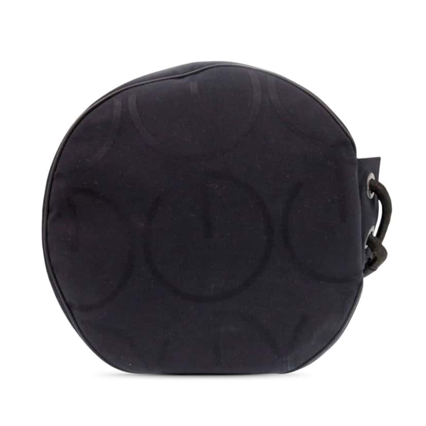 Gucci G Monogram Canvas Drawstring Sling Bag Black Very good condition - Inside View