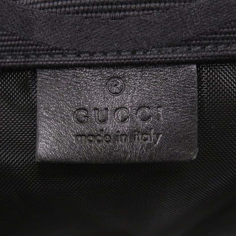 Gucci G Monogram Canvas Drawstring Sling Bag Black Very good condition - Box View