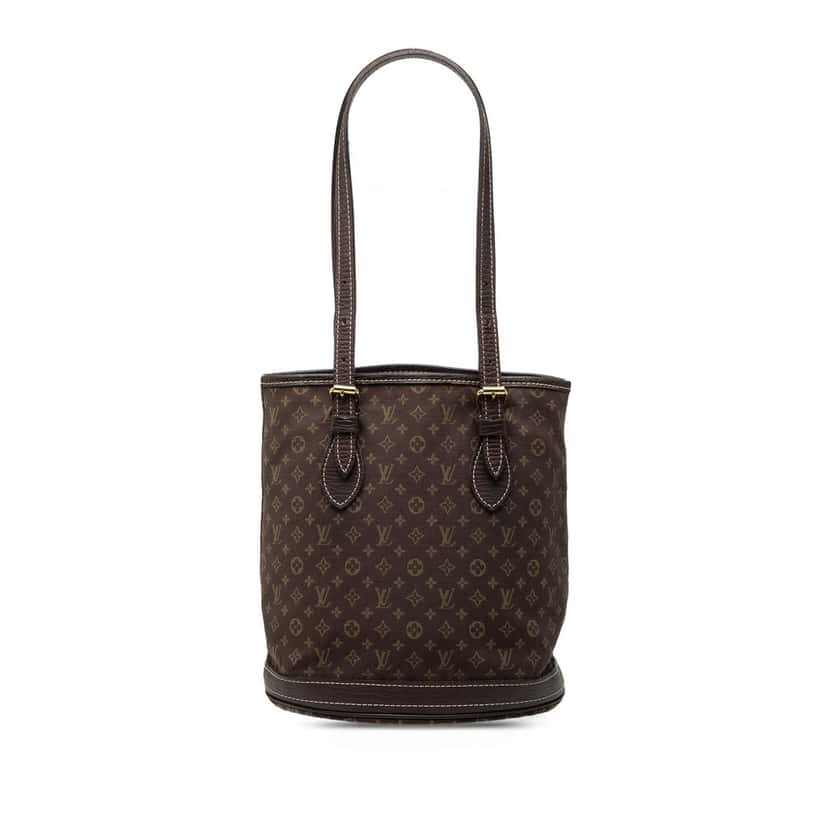 Louis Vuitton Monogram Mini Lin Bucket PM Brown Very good condition - Front View