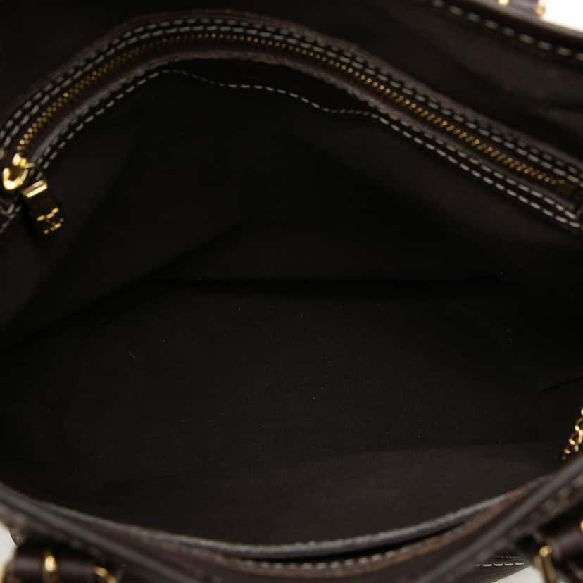 Louis Vuitton Monogram Mini Lin Bucket PM Brown Very good condition - Model View