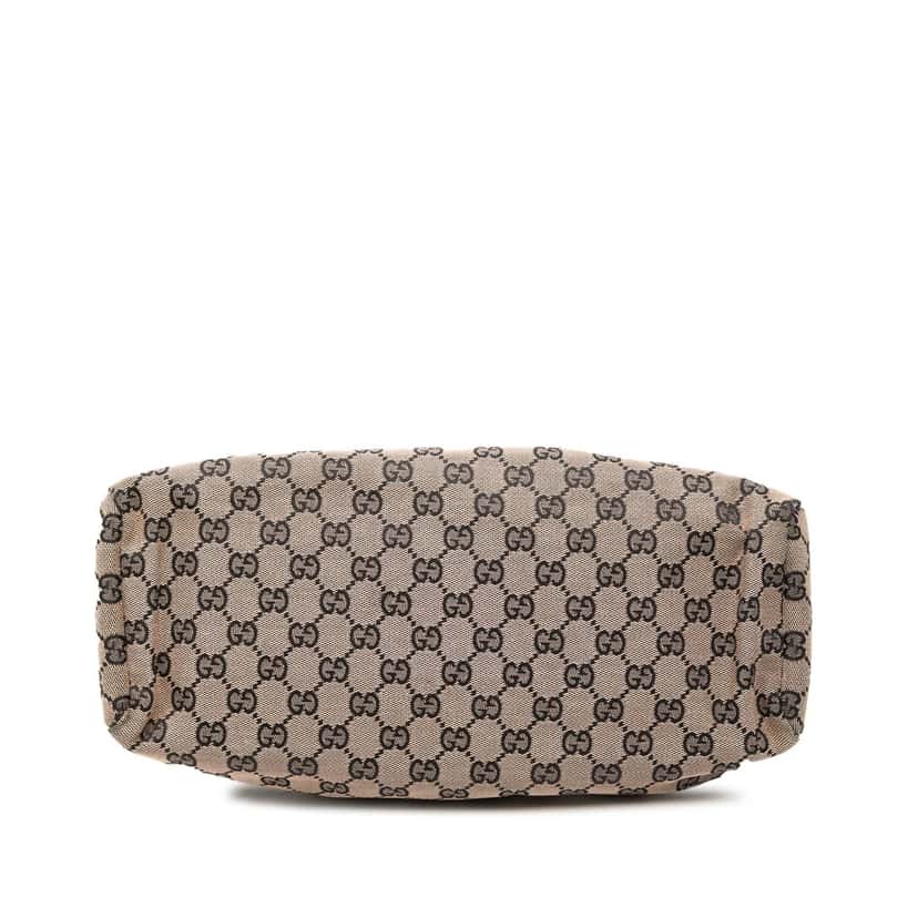 Gucci GG Canvas Wood Frame Handbag Beige Very good condition - Inside View