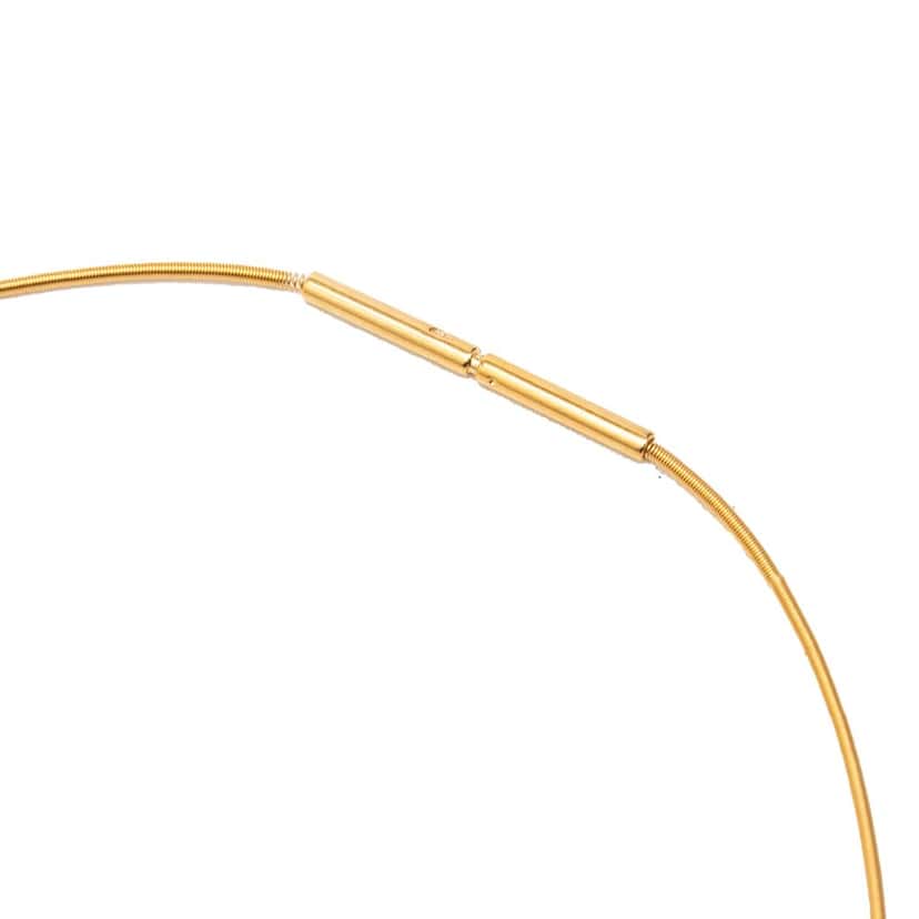 Hermès Gold Plated Lacquered Cage d H Pendant Necklace Gold Metal Very good condition - Box View