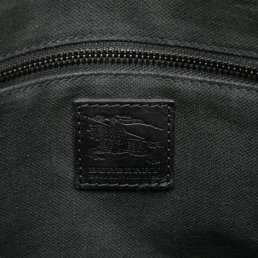 Burberry Haymarket Check Coated Canvas Messenger Bag Beige Good condition - Box View