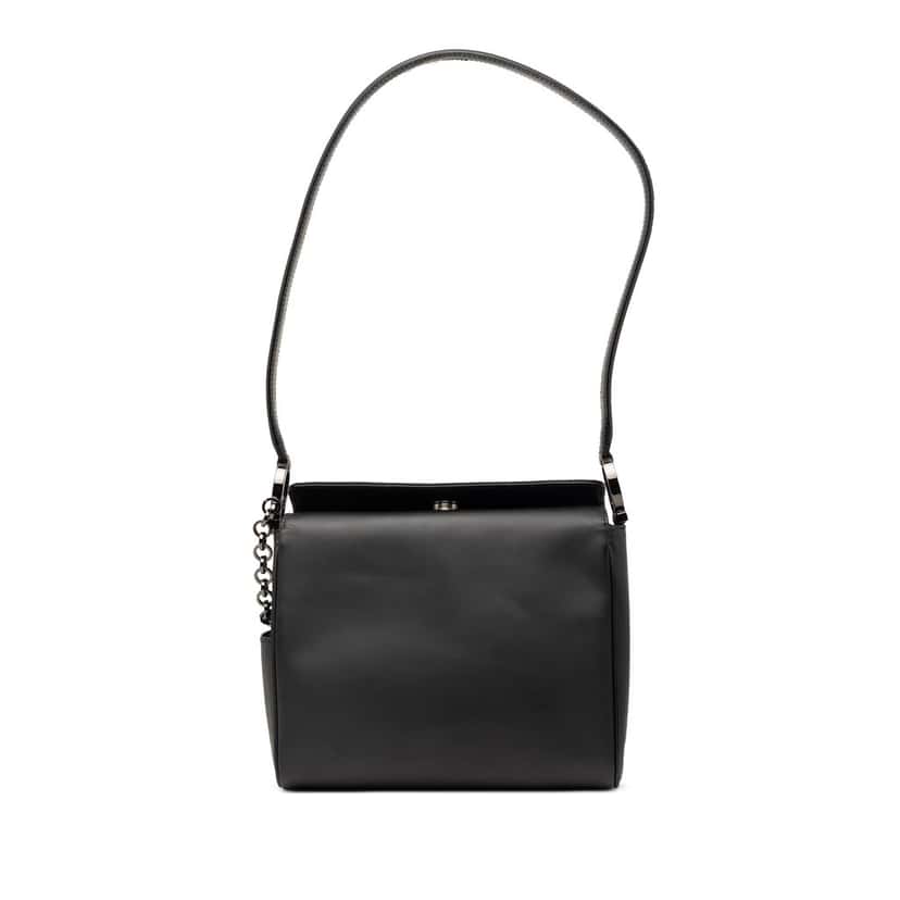 Salvatore Ferragamo Leather Gancini Shoulder Bag Black Leather Very good condition - Front View