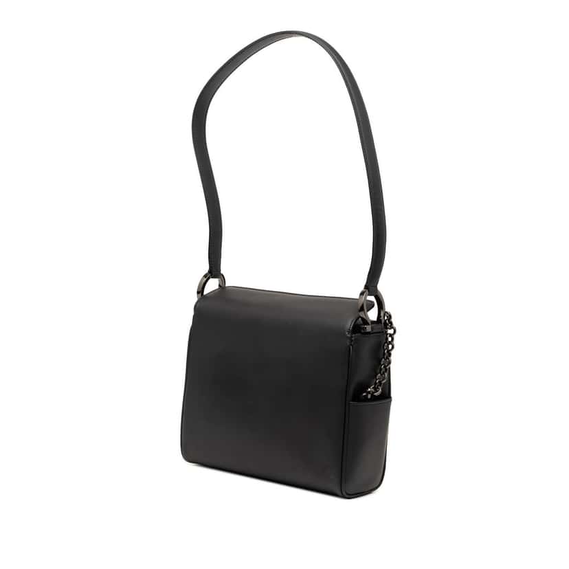 Salvatore Ferragamo Leather Gancini Shoulder Bag Black Leather Very good condition - Back View