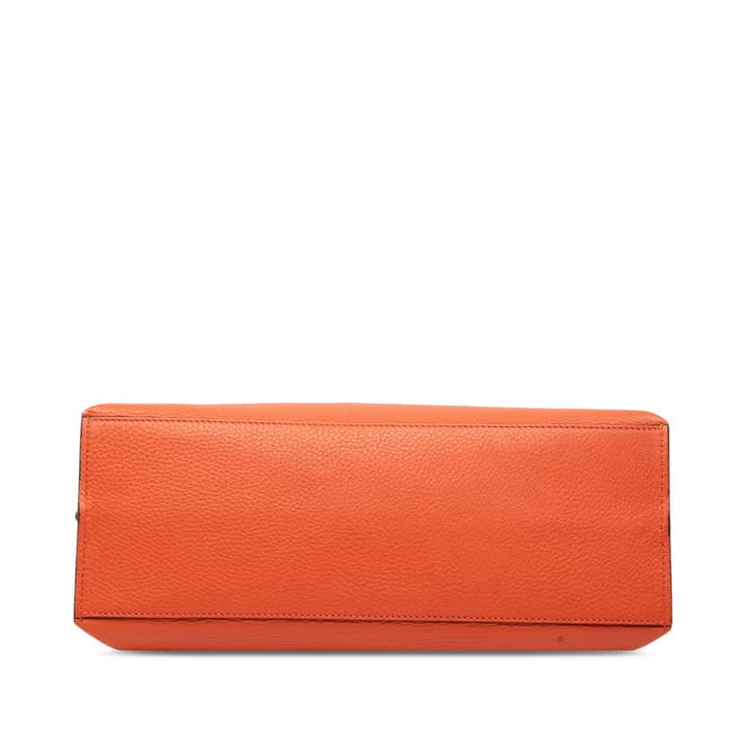 Gucci Medium Leather Bamboo Daily Satchel Orange Leather Very good condition - Inside View