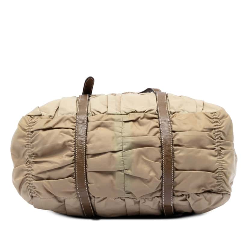 Prada Tessuto Gaufre Frame Tote Beige Very good condition - Inside View