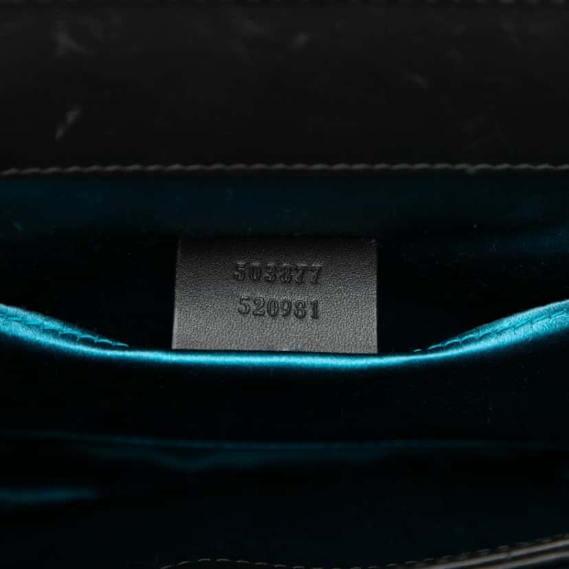Gucci Small Suede Web Ophidia Chain Crossbody Green Leather Very good condition - Box View