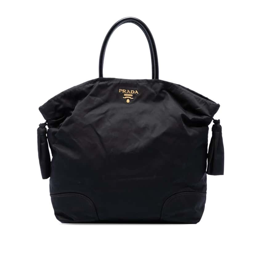 Prada Tessuto Bow Tote Black Very good condition - Front View