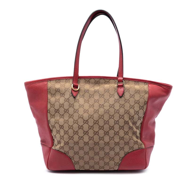Gucci GG Canvas Bree Zippered Tote Beige Very good condition - Front View