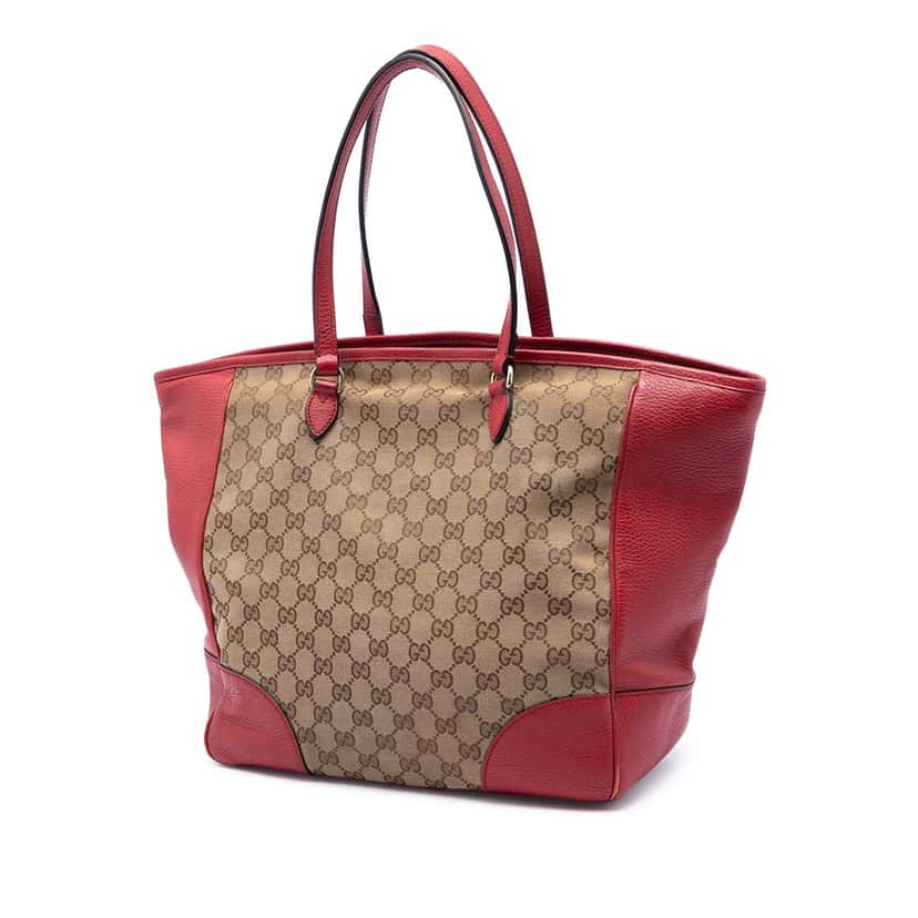 Gucci GG Canvas Bree Zippered Tote Beige Very good condition - Back View