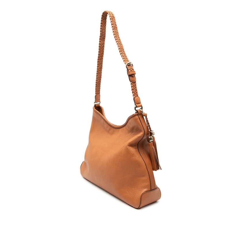 Gucci Medium Leather Marrakech Shoulder Bag Brown Leather Very good condition - Back View