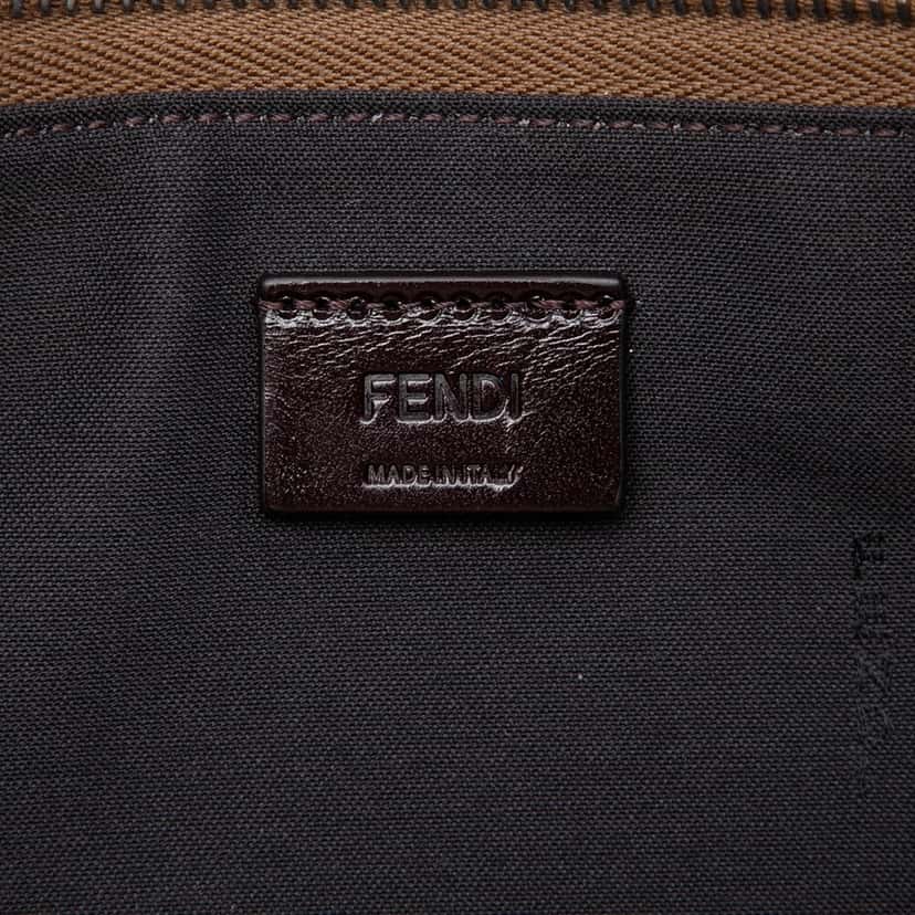 Fendi Large Zucca Canvas Flat Pouch Brown Very good condition - Box View