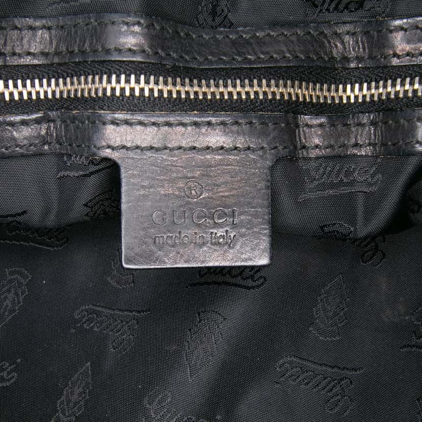 Gucci Large Patent Hysteria Satchel Black Leather Very good condition - Box View