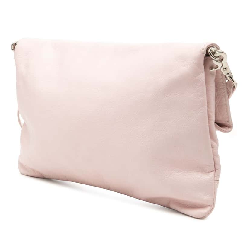 Balenciaga Lambskin Motocross Giant 12 Envelope Clutch With Strap Pink Leather Very good condition - Back View