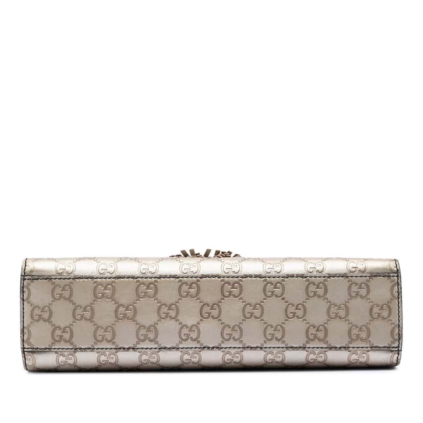 Gucci Medium Guccissima Emily Shoulder Bag Gold Leather Very good condition - Inside View