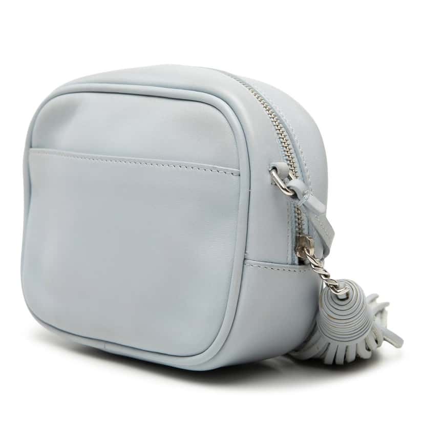 Saint Laurent Calfskin Monogram Blogger Bag Blue Leather Very good condition - Back View