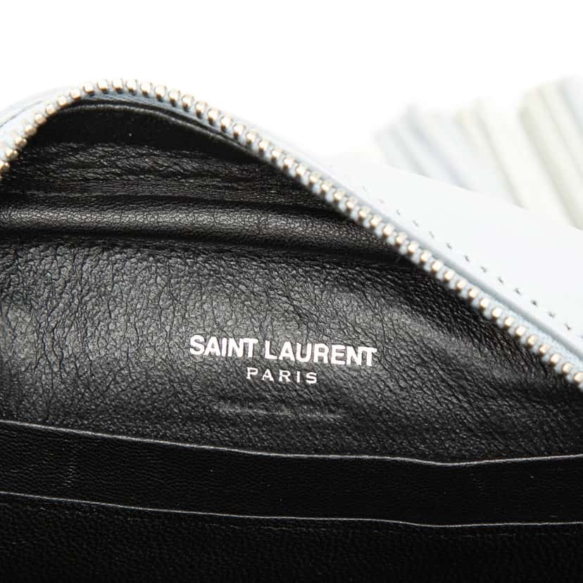 Saint Laurent Calfskin Monogram Blogger Bag Blue Leather Very good condition - Box View