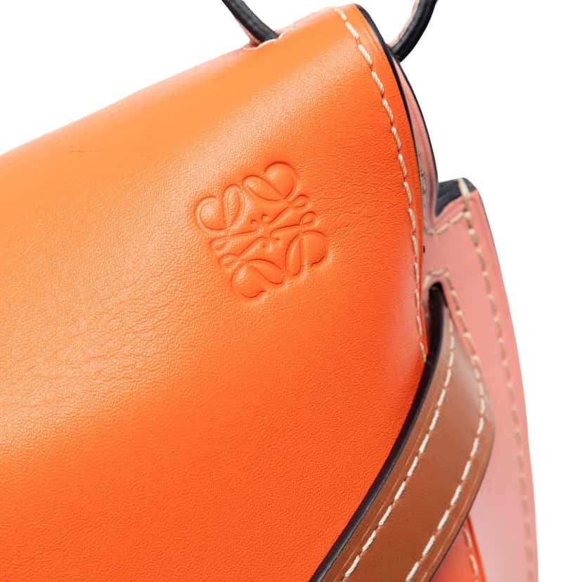 Loewe Small Tricolor Leather Gate Crossbody Orange Leather Very good condition - Box View