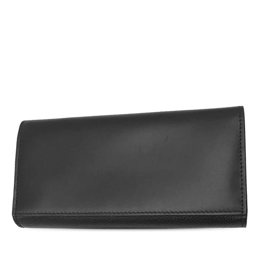 Fendi Leather FF Diamonds Continental Wallet Black Leather Very good condition - Back View