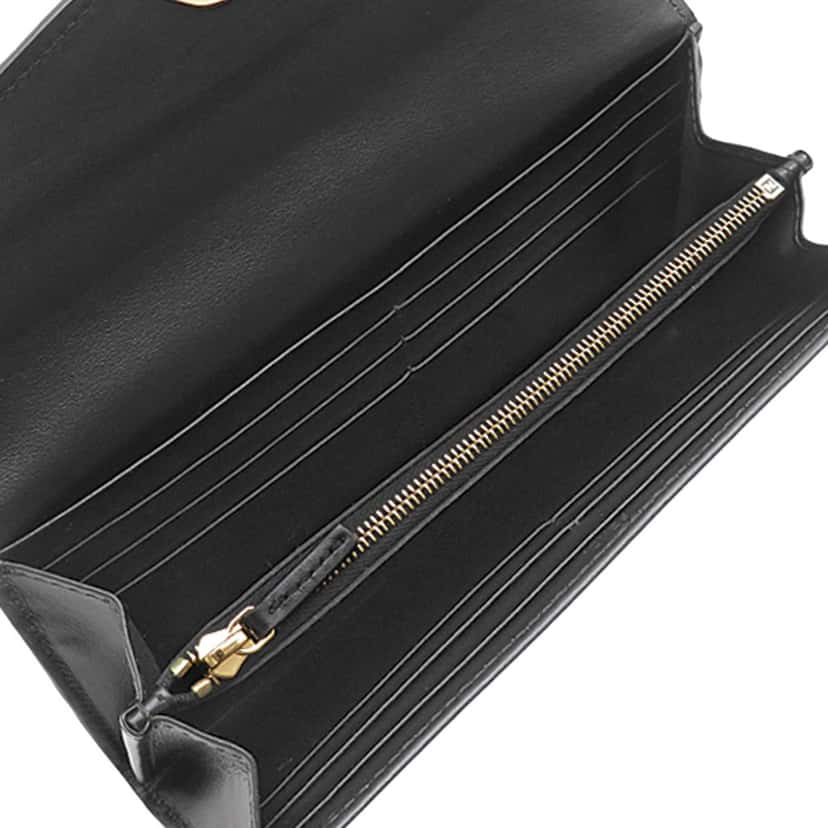 Fendi Leather FF Diamonds Continental Wallet Black Leather Very good condition - Model View