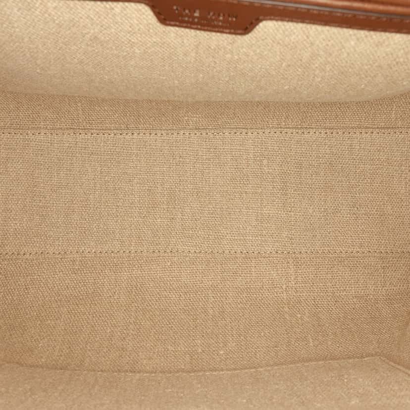 The Row Leather Trimmed Canvas India 12 Beige Very good condition - Model View