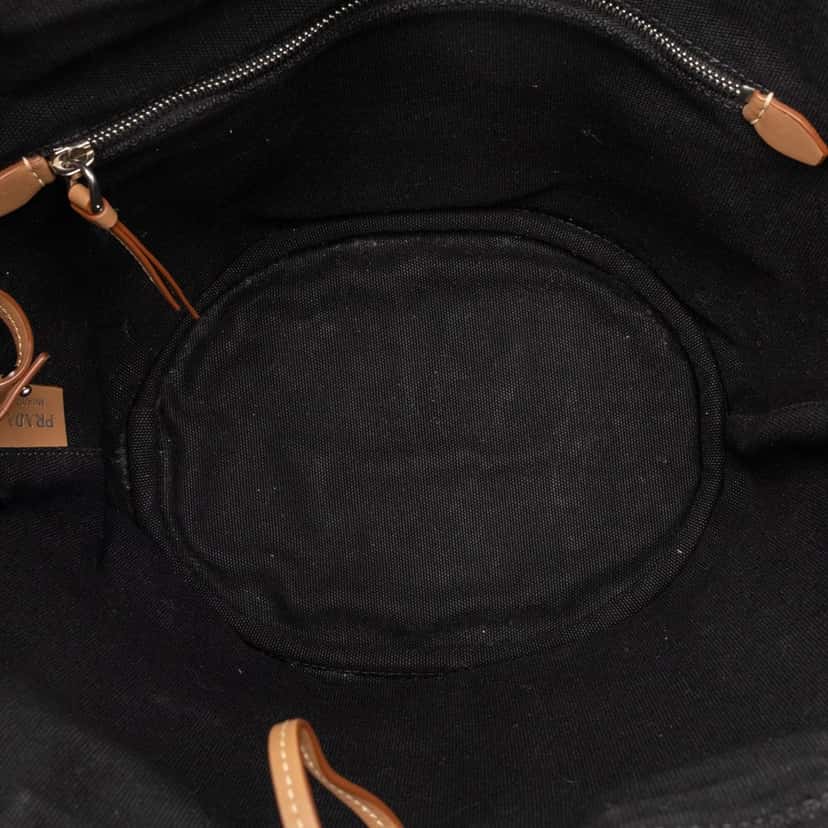 Prada Canvas Canapa Logo Satchel Black Very good condition - Model View