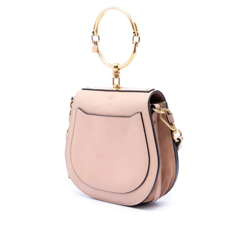 Chloé Medium Leather Nile Bracelet Satchel Pink Leather Very good condition - Back View